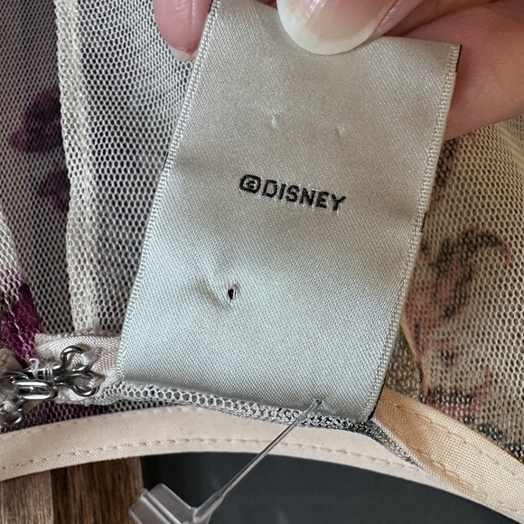 Disney Snow White Dress 4 Floral Sweetheart High Low‎ Sheer Overlay Forest Fairy - Picture 8 of 16